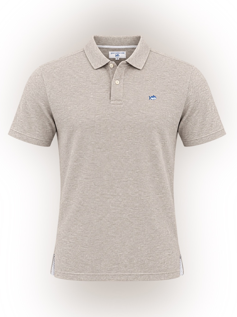Southern Tide The Skipjack Mens L, Heather Gray Short Sleeve Polo Shirt, Golf